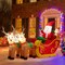 7.2 Feet Long Christmas Inflatable Santa on Sleigh with LED Lights Dog and Gifts Yard